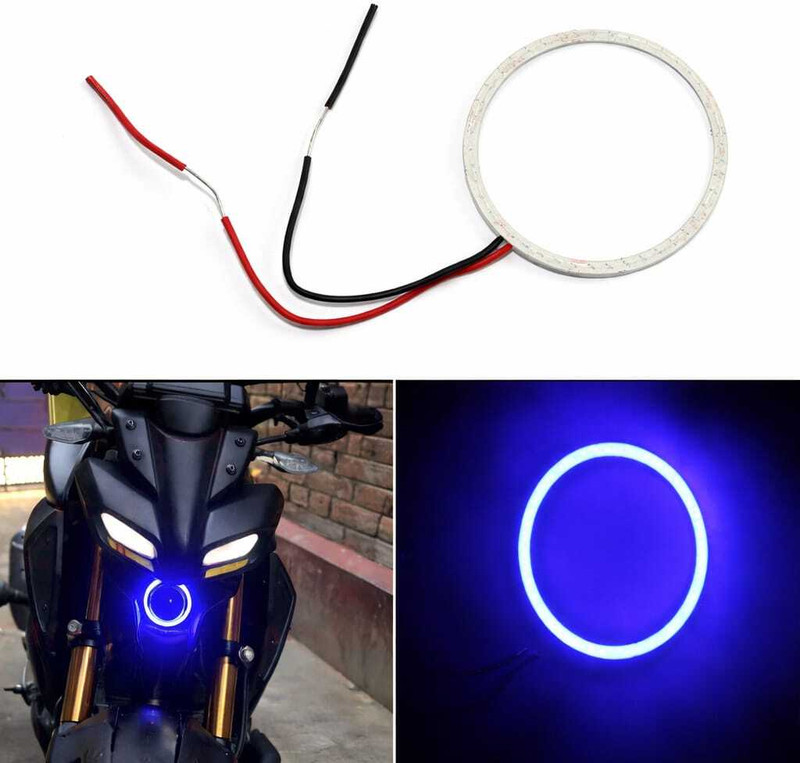 carfrill 2PC UNIVERSAL CAR BIKE DRL COB LED Halo Ring DRL Halo Ring Projector Lens