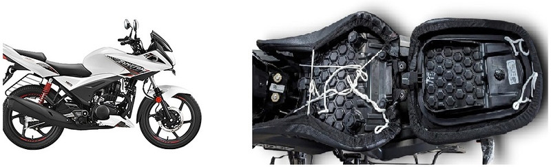 carbox Bike/Scooty/Motorcycle/Two Wheeler-IG-2014 Split Bike Seat Cover For Hero Ignitor