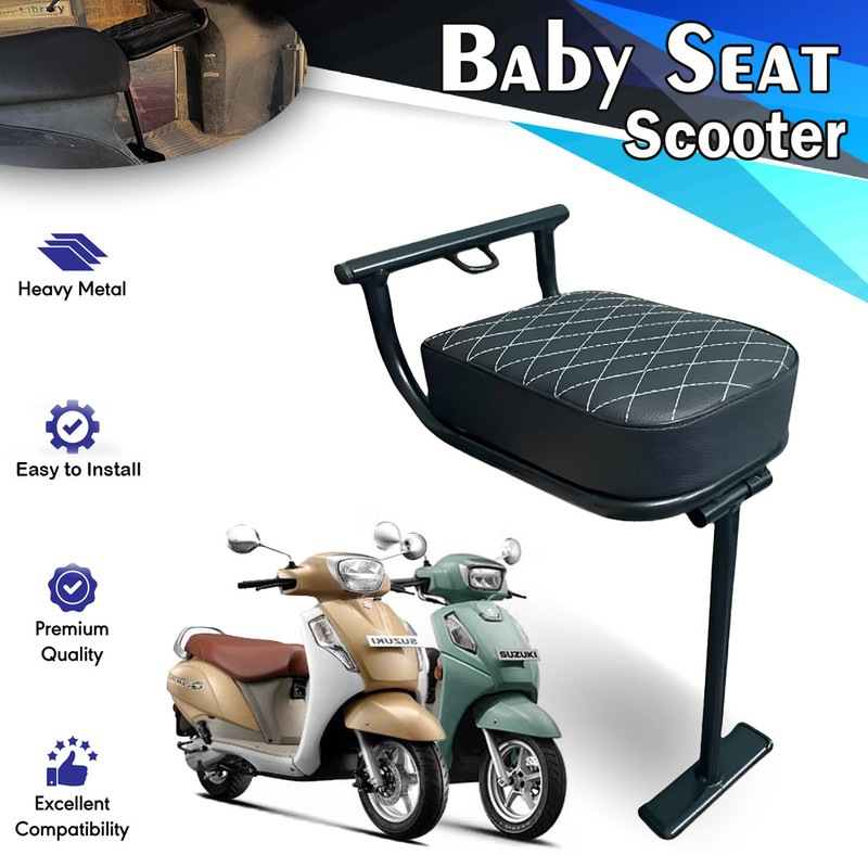 ASRYD Scooty baby seat High Quality 1psc Single Bike Seat Cover For TVS, Honda, Hero, Hyundai, Force Access, Activa, Activa 125, Activa 3G, Activa 4G, Activa 5G, Activa 6G, Apache, Jupiter, Burgman