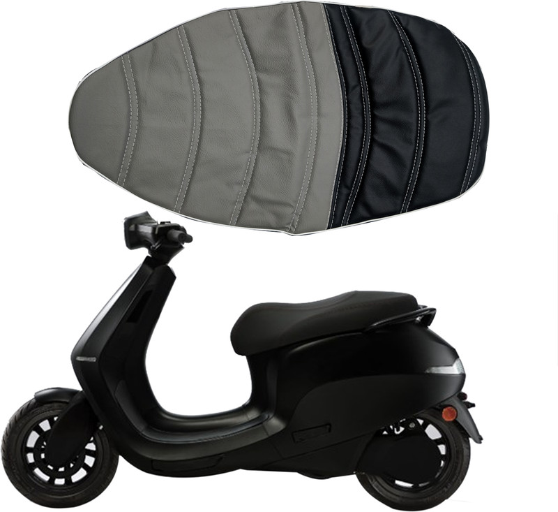 AHL Seat Cover For Ola Electric S1 and S1 Pro Silver & Black Single Bike Seat Cover For Ola S1 Pro, S1