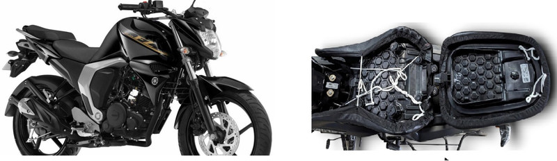 carbox [ Yamaha FZ V 2.0 ] Removable & Washable PU Leather Waterproof Split Bike Seat Cover For Yamaha FZ-X
