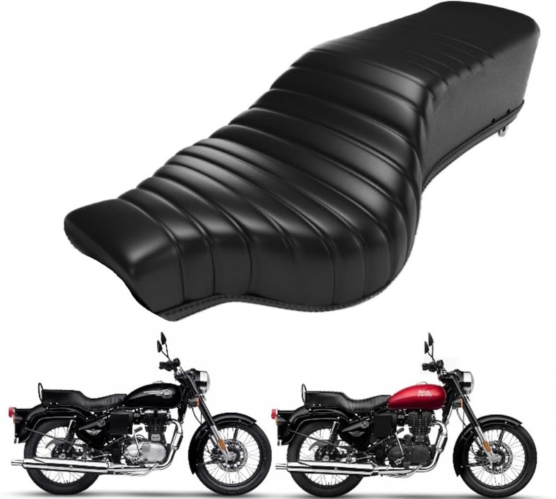 Khajanchi Original Seat for Standard 350cc / Electra 350cc Bs-3/ Bs-4/Bs-6 Single Bike Seat Cover For Royal Enfield Electra 500, Electra Delux, Electra 350, Electra Twin Spark, Electra