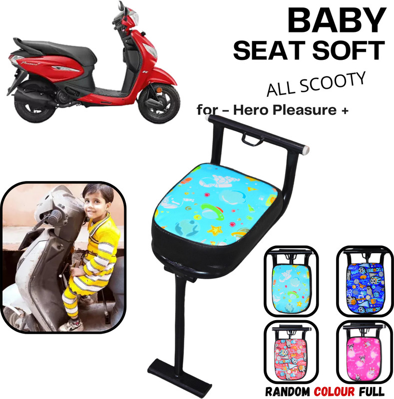 SRPHERE High Quality Heavy Metal Folding ColourFull Baby Seat For Hero Pleasure Single Bike Seat Cover For Honda, Hero, TVS, Yamaha, Suzuki, Ola NA