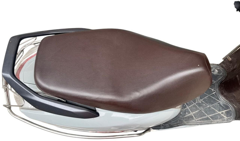 Sunriders Faux Leather Scooty Seat Cover For Activa 125 (Brown) Single Bike Seat Cover For Honda Activa 125