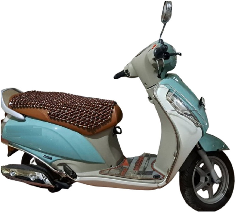 Q1 Beads Wooden Beads Scooter/Scooty Seat Cover for Long Rides Single Bike Seat Cover For Honda, Hero, Suzuki, TVS, Yamaha, NA Activa, Access, S1, S1 Pro, Wego, Vespa, Aviator, Fascino, Jupiter, Pleasure, Ray, SS 125