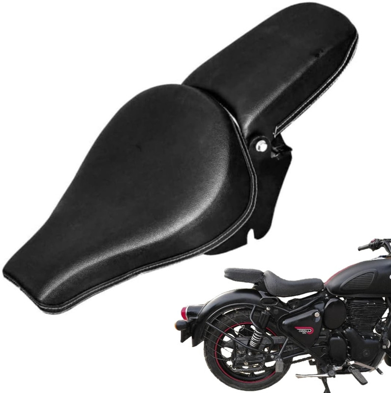 Khajanchi Foldable Seat for Classic Reborn Bs6 & Standard Batallion Bs6 ( Black ) Split Bike Seat Cover For Royal Enfield Classic 350
