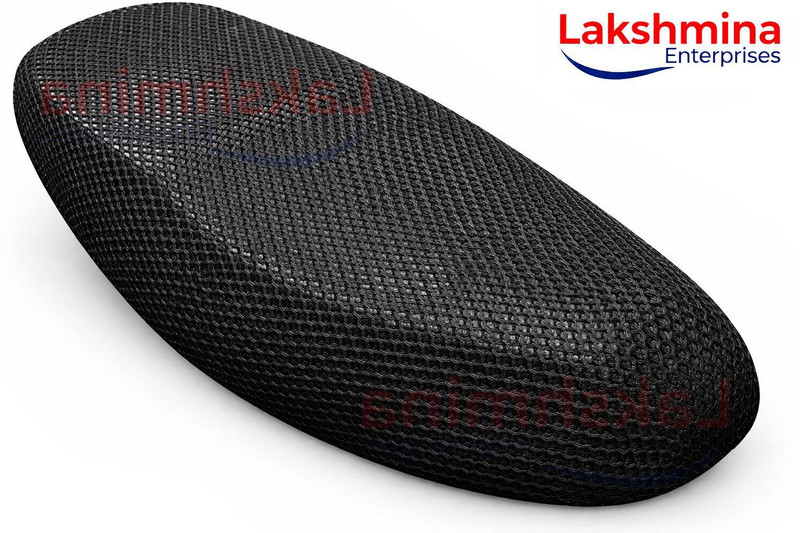 Lakshmina Enterprises Free Size 3D Breathable Net Mesh Cushion Black Scooter & Scooty Seat Cover Single Bike Seat Cover For Honda, TVS, Suzuki, Yamaha, Hero Dio, Grazia, Jupiter, NTorq 125, Pep Plus, Burgman, Aviator, Aerox 155, Pleasure Plus, Destini 125