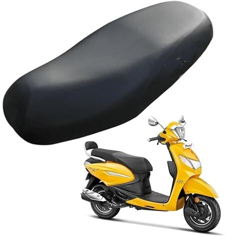 Sanaaxcreations PJ_PLEASURE + SEAT COVER_004 Single Bike Seat Cover For Hero Pleasure Plus