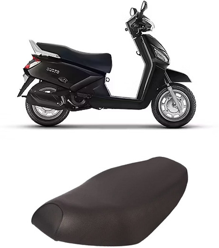 Sunriders Gusto Scooty Seat cover ( Black ) Single Bike Seat Cover For Mahindra Gusto