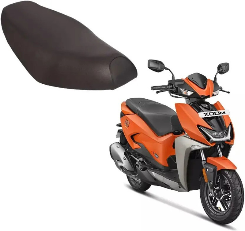 carbox [Hero Xoom]Removable & Washable PU Leather Waterproof (Black)-M-1P12 Single Bike Seat Cover For Hero NA