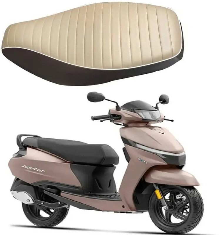 carbox [Beige, Brown] 6mm Fome Fit For Size Single Bike Seat Cover For NA Activa 4G, Activa 5G, Activa 6G, Dio, Grazia, Aviator, Ray, NTorq 125, Wego, Fascino, Burgman, Jupiter
