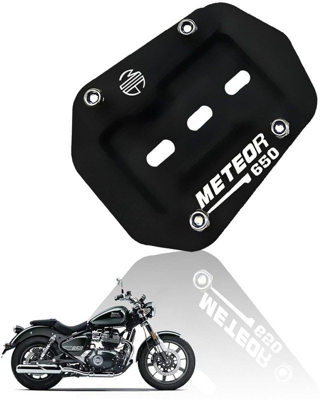 Moto Genius Stainless Steel Side Stand Extender for RE Super Meteor 650 Bike Side Stand