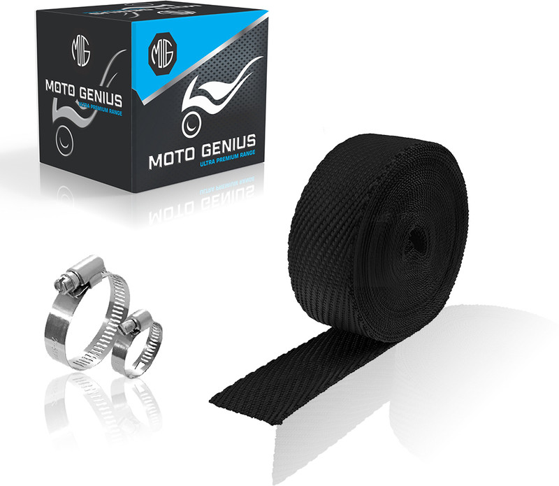 Moto Genius Universal 3m Silicate Fiber Exhaust Heat Shield High-Temp Resistance Bike Silencer Rubber