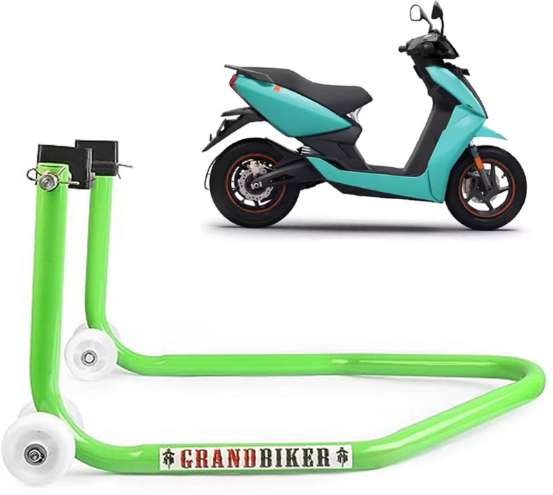 Grandbiker Rear Wheel Paddock Stand Extra Strong for ather 450 Green Bike Storage Stand(Floor Mount)