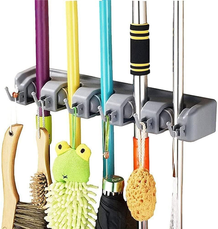 Drumstone Plastic Mop & Broom Holder – Multipurpose Bike Storage Stand(Wall Mount)