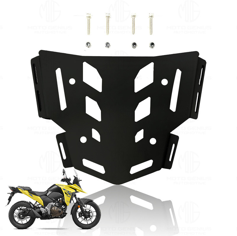 Moto Genius Metal Rear Luggage Rack Carrier Holder Support for Suzuki V-Strom Bike Storage Stand(Floor Mount)