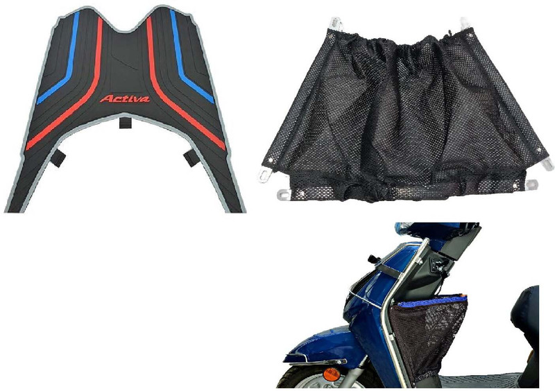 PM Enterprises Front Basket With Foot Mat Honda ACTIVA 125cc BS6 Bike Storage Stand(Floor Mount)