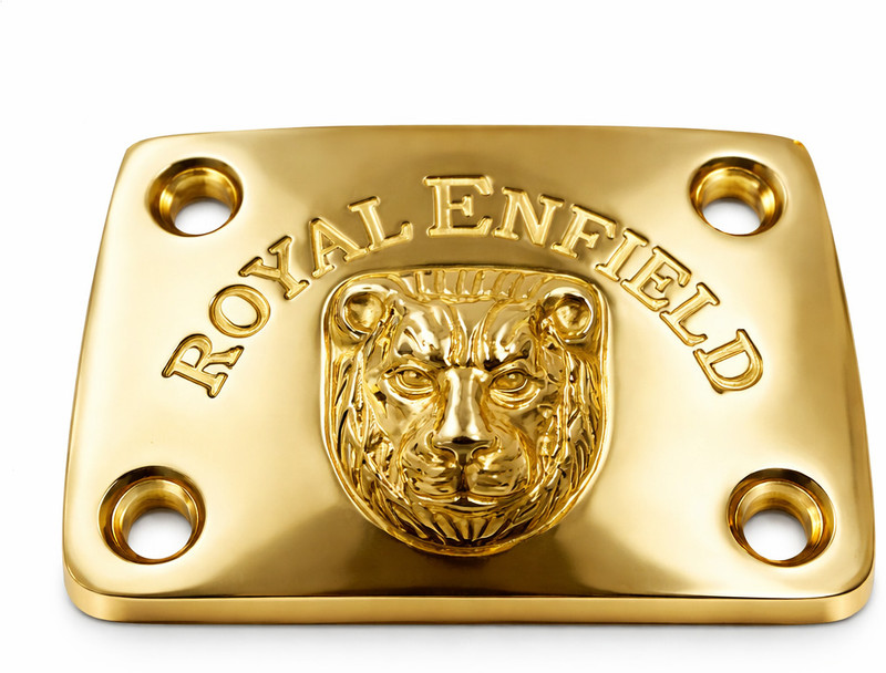 JIBZ RE Brass Lion Tappet Cover – Premium Gold Finish Engine Plate Bike Tappet Cover