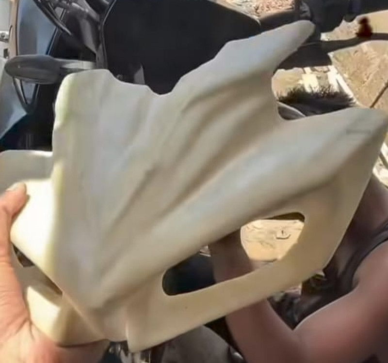 Maa monosha frp enterprises FIBER WILD MASK MT 15 WITHOUT PAINT Bike Windshield