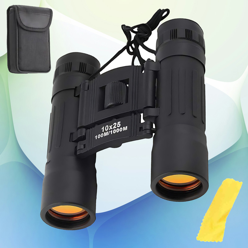 Bushnell 10x25 Binoculars – High Definition, Sharp Focus, Compact Design Binoculars(10 mm , Black)