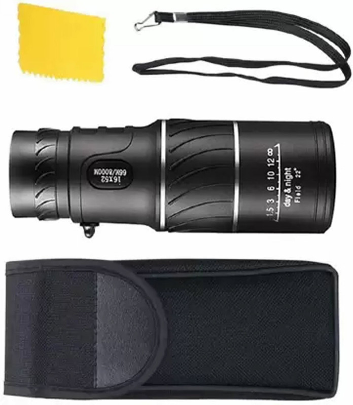 SellRider Imported High Quality 16X52 Telescope Monocular Watching Hiking Wildlife Hunting Binoculars(52 mm , Black)