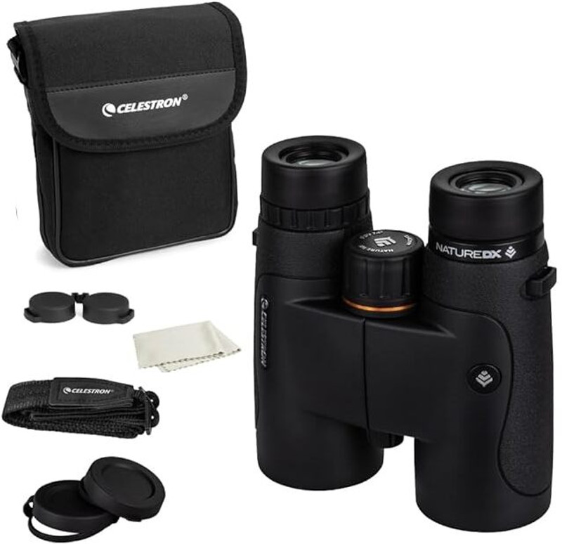 Calestron Nature DX 8x42 – Waterproof Birding Binoculars with BaK-4 Prisms Binoculars(42 mm , Black)