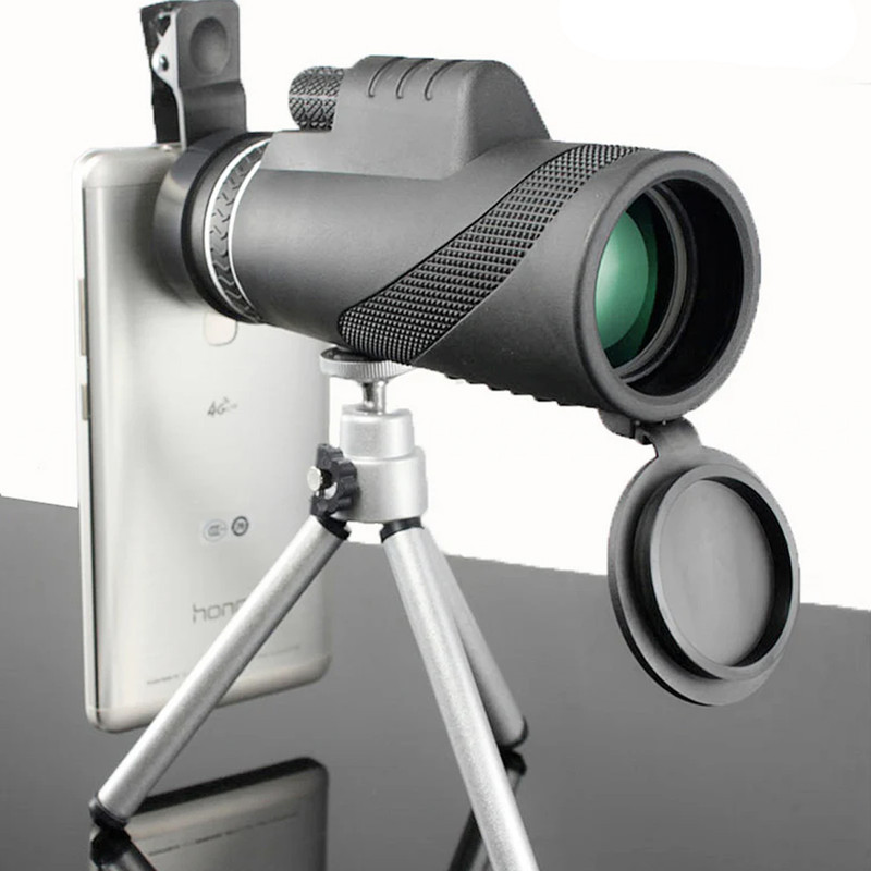 Bushne Telescope 40X60 High Power Hd Monocular Telescope with Smartphone Holder Binoculars(40 mm , Black)