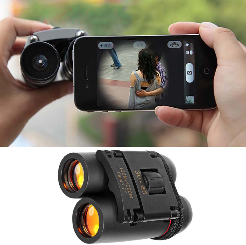 UIPO 30x60 Sakura Binocular Bird Watching Travel Stargazing Hunting Concerts Sports Binoculars(30 mm , Black)