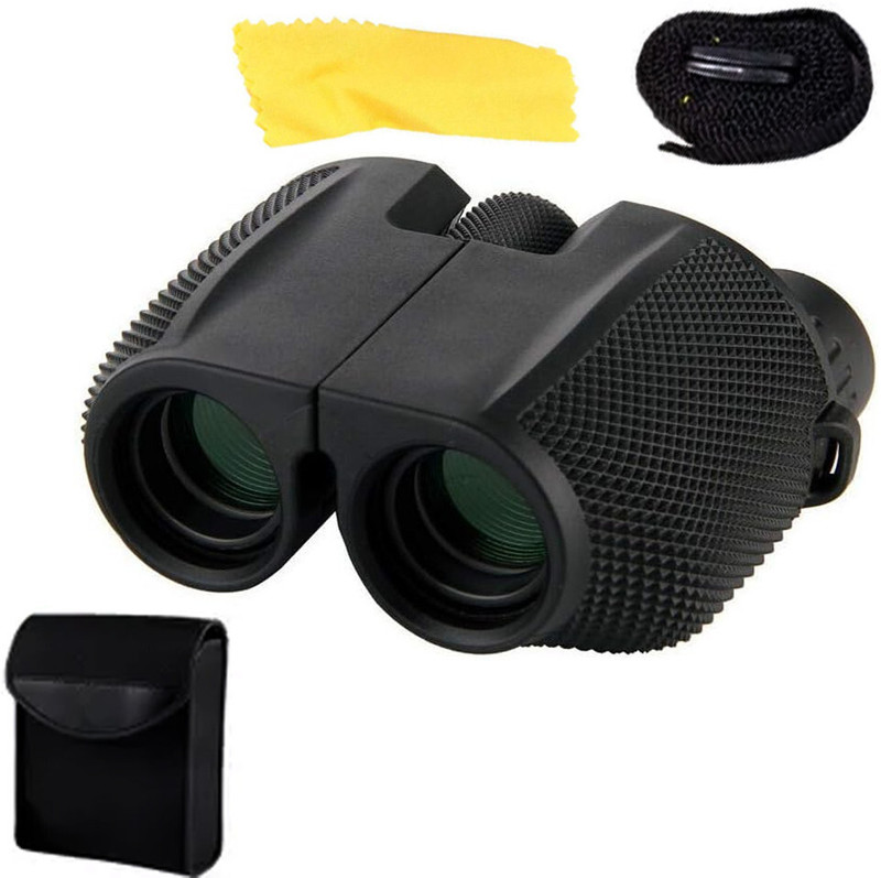 SEEGATE 10X25 Zoom 10X Prism Binocular Monocular Telescope Binoculars Binoculars(25 mm , Black)
