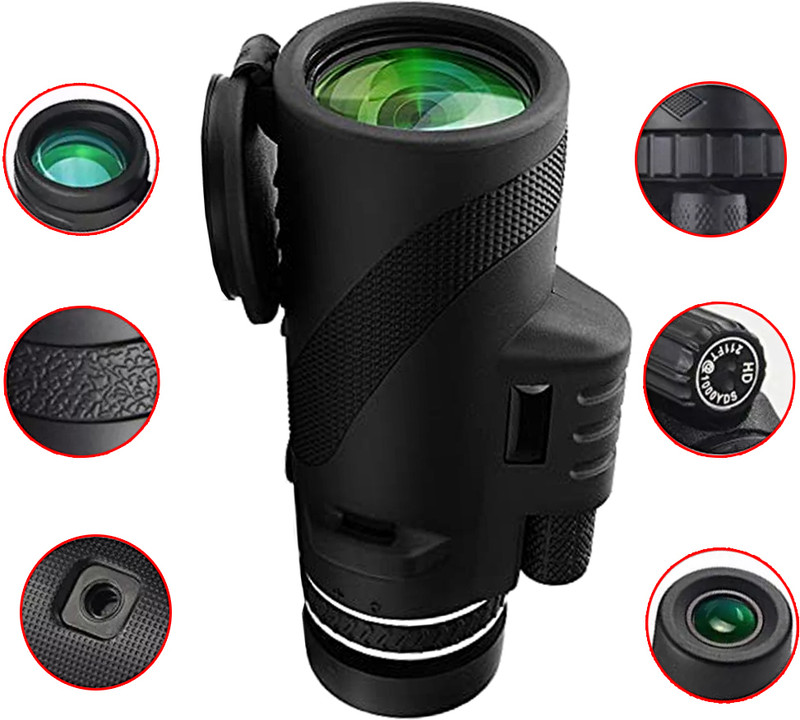 BBYF Professional High Power Dual Focus Optics Waterproof Monocular Telescope Binoculars(42 mm , Black)