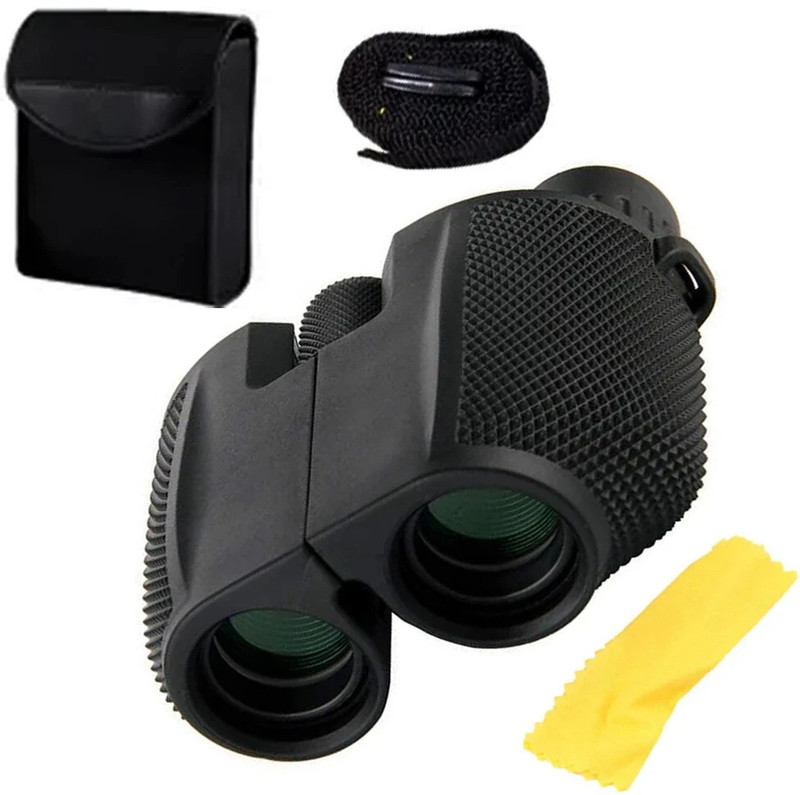 SEEGATE 10X25 compact mini HD binoculars pocket binoculars telescope Binoculars(25 mm , Black)