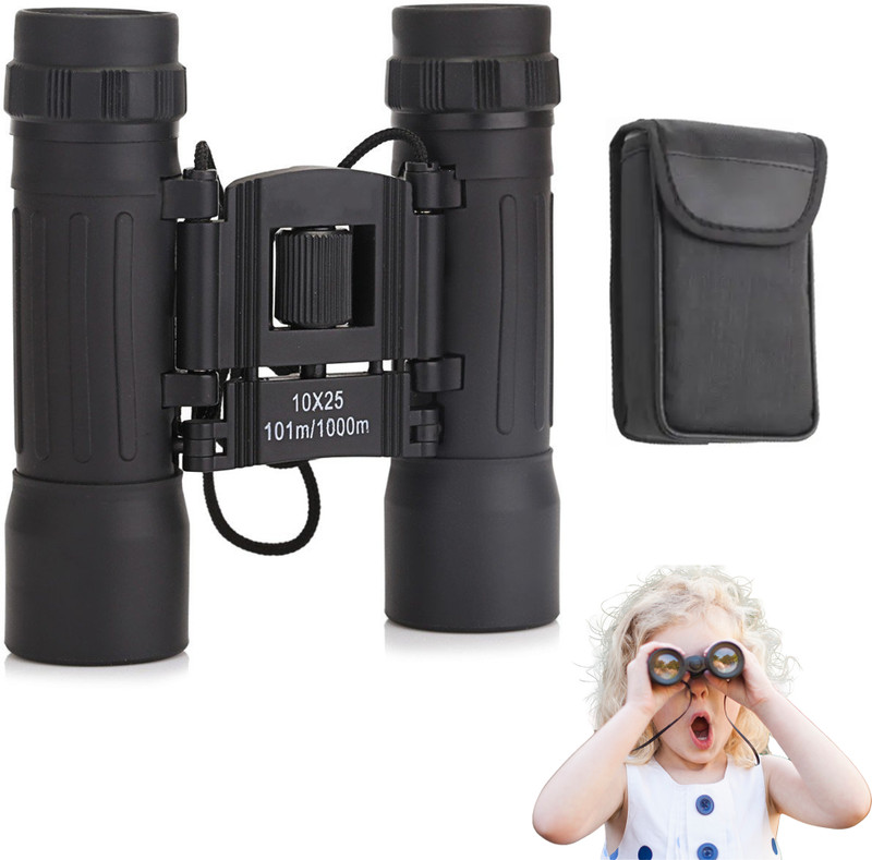 Commet 10x25 Pocket Binoculars with Crystal Clear Zoom for Travel & Outdoor Use Binoculars(10 mm , Black)
