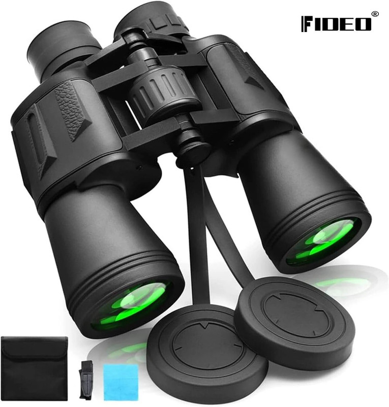 FIDEO 20 x 50 Binoculars for Long Distance, for Adults and child, BAK 4 Glass(black) Binoculars(50 mm , Black)
