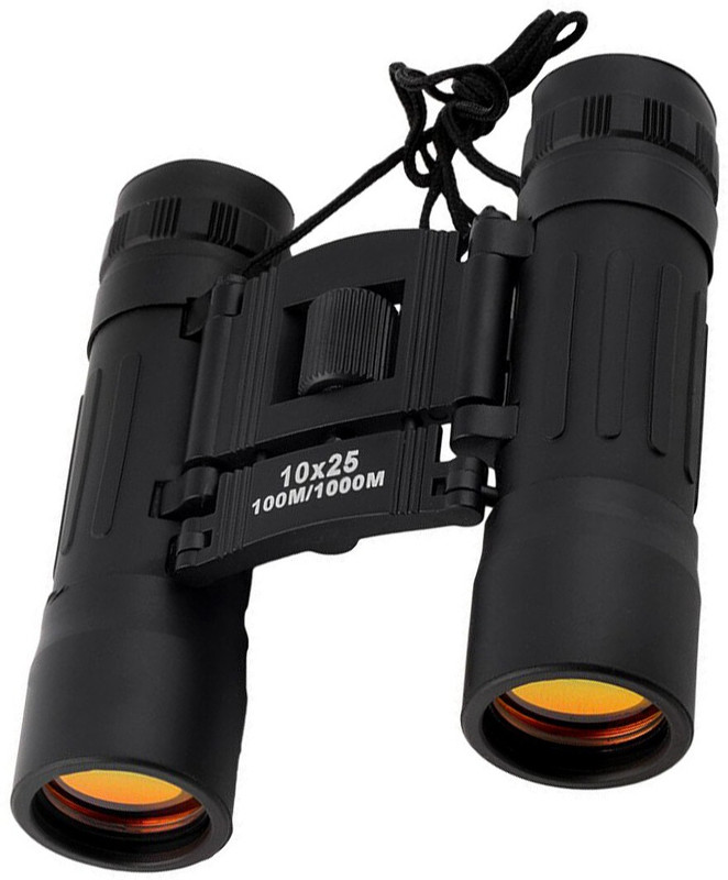 JPRO C 10X25 Foldable Prism Lens Binocular Manual Function comet Binocular Binoculars(25 mm , Black)