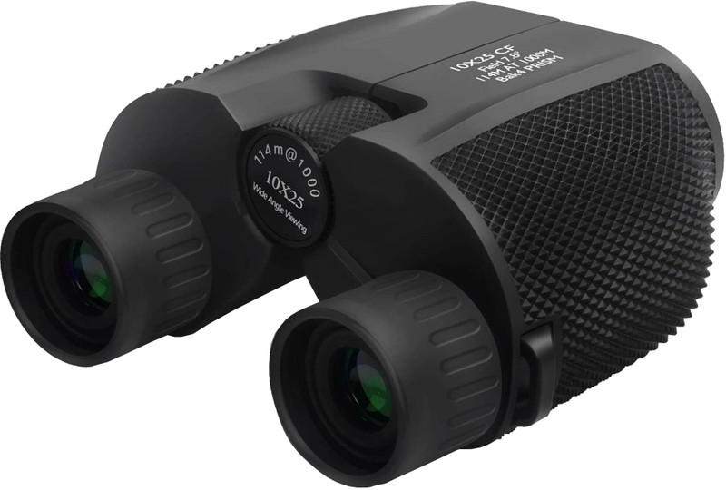 FlyKonix 10x25 Compact Binocular for Adults & Kids Binoculars(25 mm , Black)