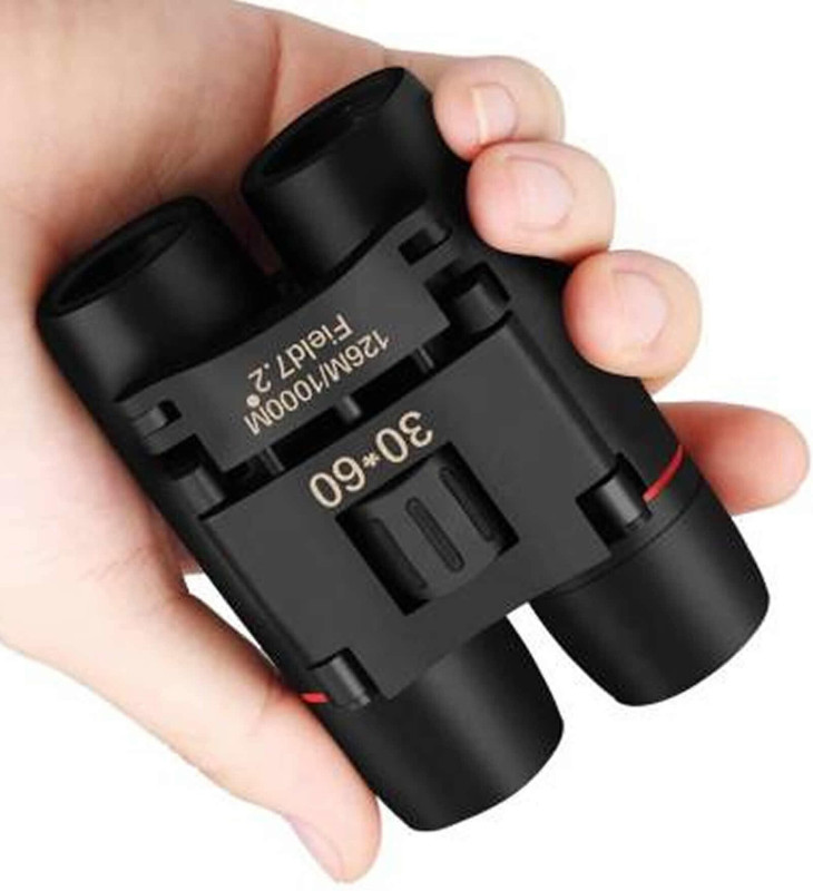 Justakeit Waterproof 30X60 Zoomable 30X Prism Mini DAY & NIGHT Vision Foldable Binoculars Binoculars(30 mm , Black)