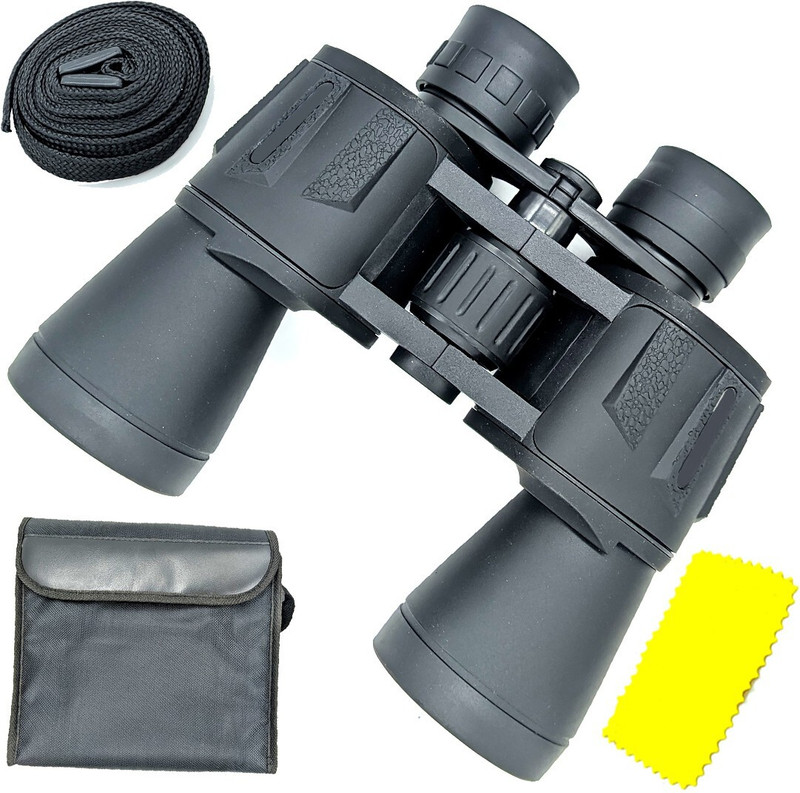 QGS Professional Waterproof Dual Focus Optics 20X50 Prism Binocular Monocular Telescope Powerful Lens 20X Zoom Outdoor Portable HD Binoculars (1 Year Warranty) Binoculars(50 mm , Black)