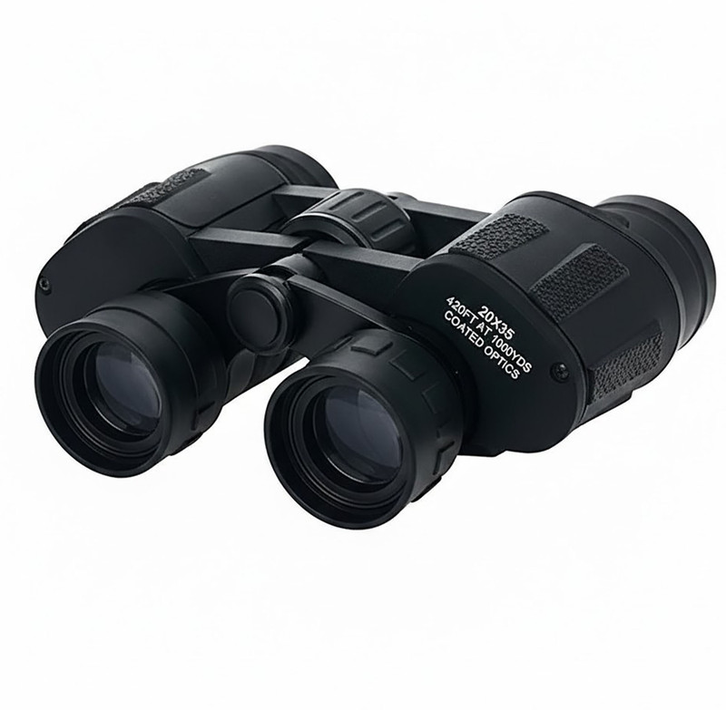 FlyKonix 20 x 35 Binoculars: Lightweight, Waterproof HD Vision for Trekking, Concerts Binoculars(35 mm , Black)