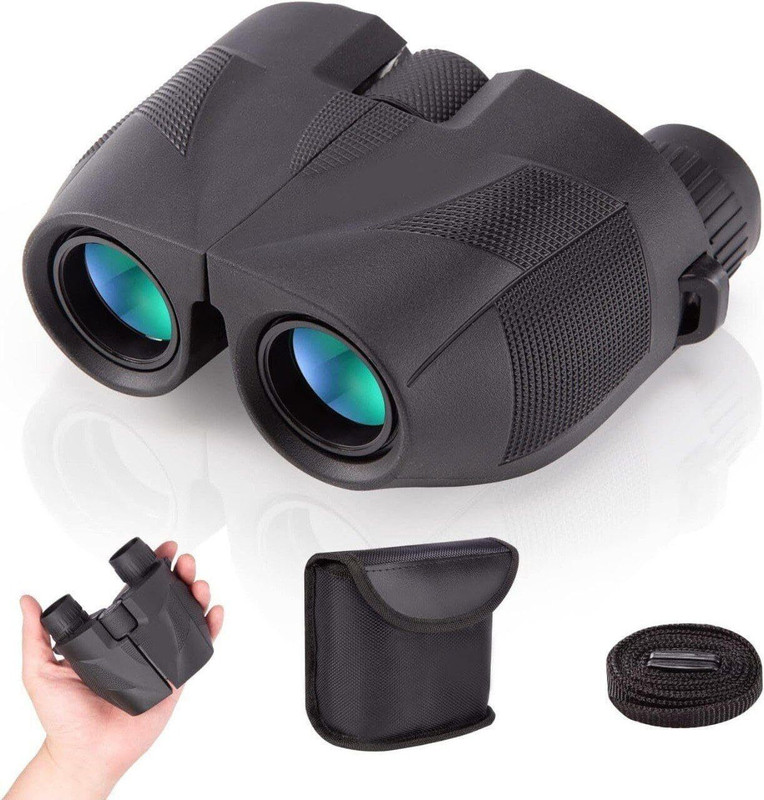 JANCOM 10x25 Binocular 1000m Long Distance Compact Size 10 x Zoom Wide Easy Focus Binoculars(28 mm , Black)