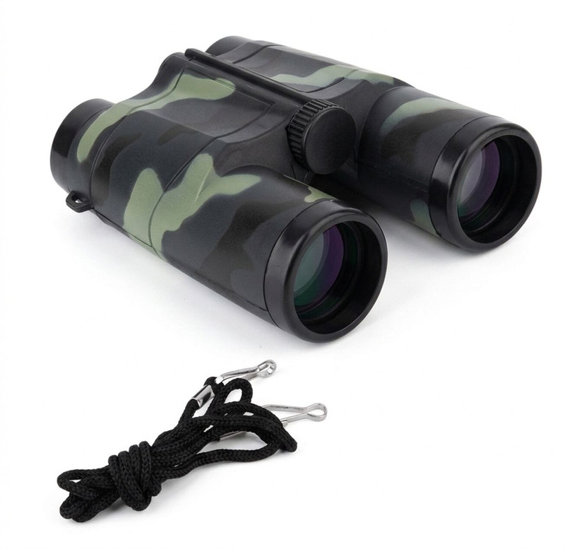 Wembley Army Style Binoculars Toy with Focus Adjustment & Neck Strap for Kids Binoculars(0 mm , Green)