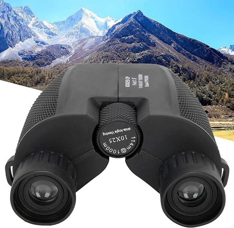 kripara Binoculars Telescope, 10x25 High Definition Night Vision Telescope Waterproof Binoculars(25 mm , Black)