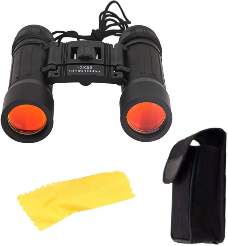 COMET New Foldable HD zooming zoom Rotate adjustable travelling Outdoor Binoculars(25 mm , Black)