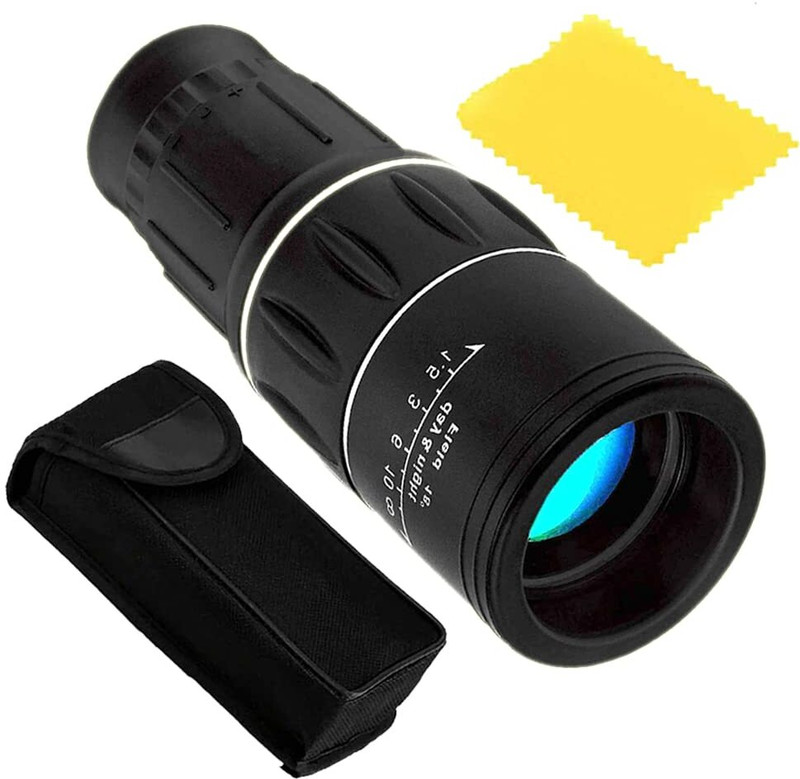 PICSTAR New 16x52 Monocular Telescope,HD Dual Focus Optics Zoom Catadioptric Telescope Monocular(52 mm , Black)