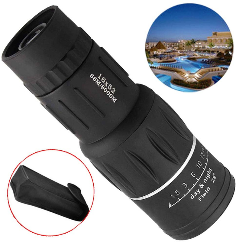 FGRH Dual Focus High Quality Monocular Telescope Zoomable Binocular Monocular(52 mm , Black)