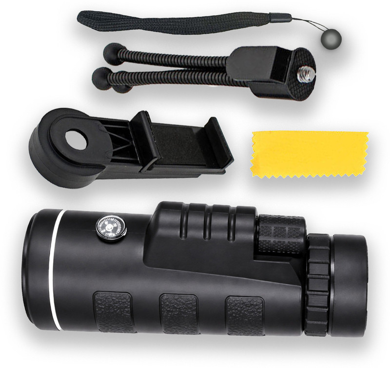 CICASTO Smartphone Compatible Binocular Monocular with Tripod Mount for Stability Monocular(40 mm , Black)