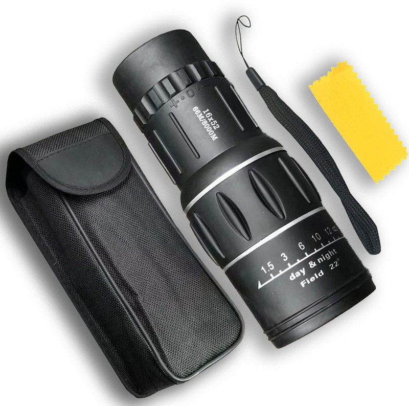 CICASTO High Power 16x52 Monocular Scope for Nature Wildlife and Sightseeing Monocular(52 mm , Black)