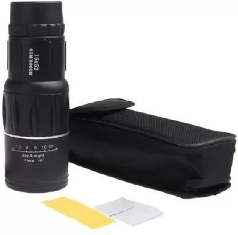 Real Instruments 16x52 Powerful Prism Binocular Monocular Telescope HD Dual Focus Optics Zoom Monocular(16 mm , Black)