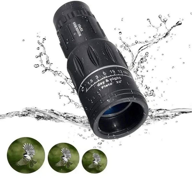 Tech Inspire 16x52 HD Monocular Telescope for Bird Watching, Camping, Hiking & Outdoor Use Monocular(52 mm , Black)
