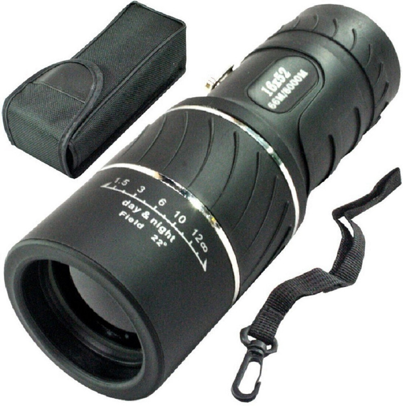 Justakeit Powerful Prism Binocular Monocular Telescope with Pouch Monocular(16 mm , Black)