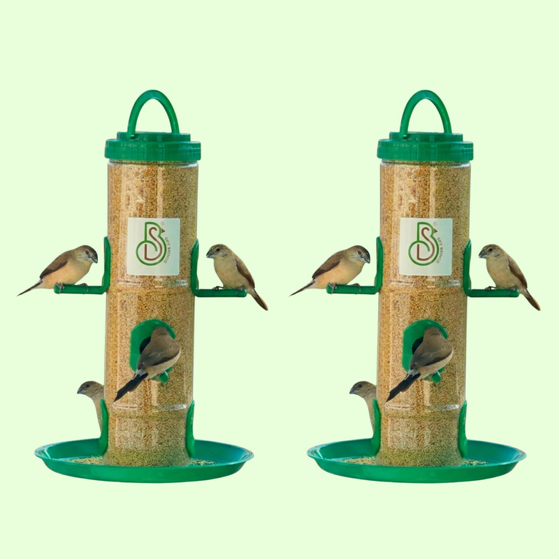 Skybeings Extra Large 1kg Bird Feeder for Balcony & Terrace Window Bird Feeder(Green)